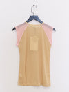 BASERANGE 25 Early Spring Short Sleeve Colorblock T-Shirt BAS-TOGNT-LW-SP25-HF HYELLOW/BUIO PINK